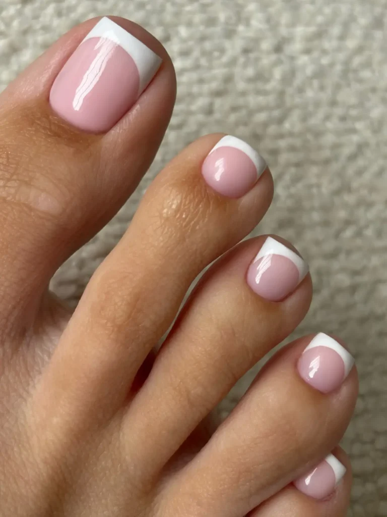 Pink French Tip Nails | Nail Inspo 50 milky pink french tip toes