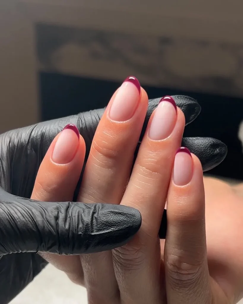 thin french tip nails