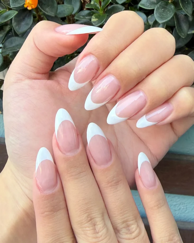 white french tip manicure