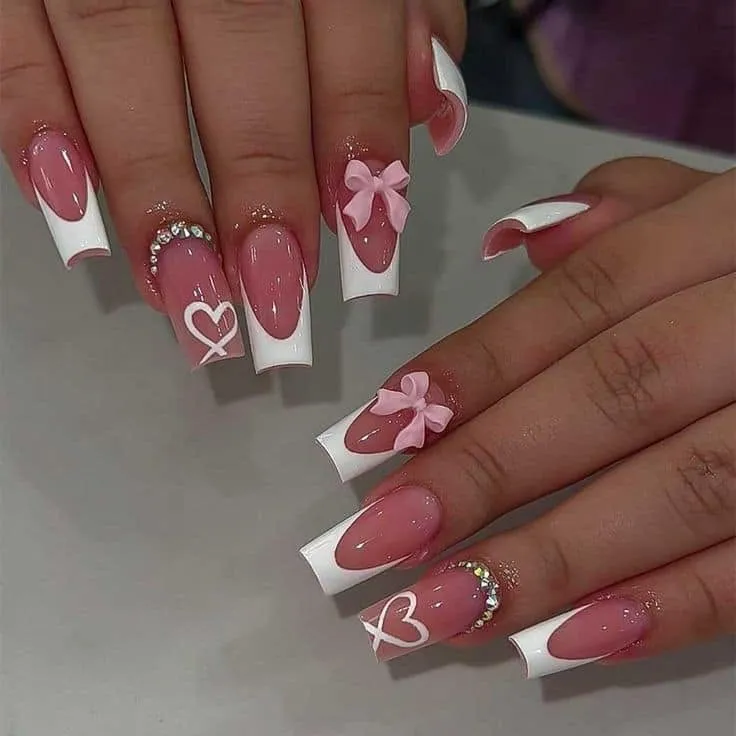 white french tip nails
