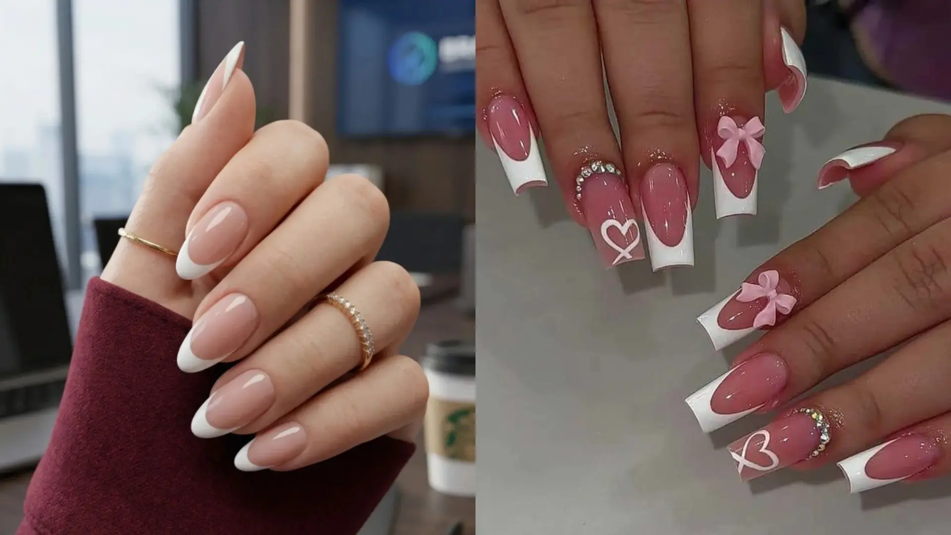 white frenchtip nail designs